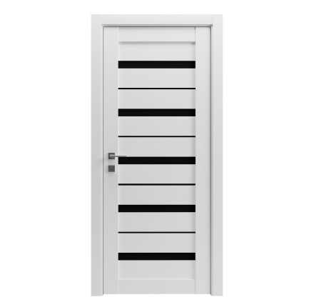 Двері ГРАНД LUX 4 Білі + чорне скло Двері ГРАНД LUX 4 Білі + чорне скло