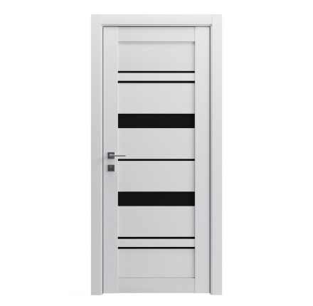 Двері ГРАНД LUX 5 Білі + чорне скло Двері ГРАНД LUX 5 Білі + чорне скло