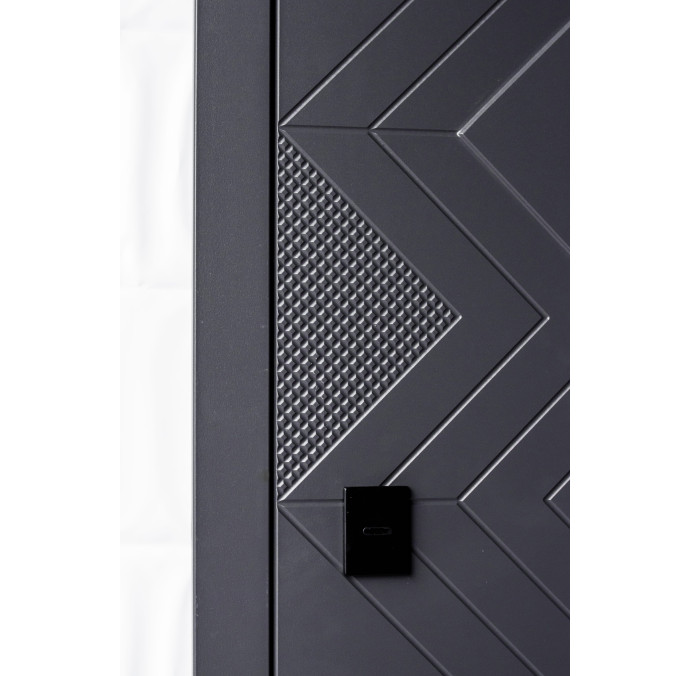 Двері вхідні РУБІЖ Комбі 13 Кварцит/Білий мат