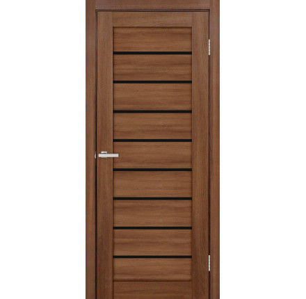 Міжкімнатні двері DOORS C 018 дуб медовий + чорне скло