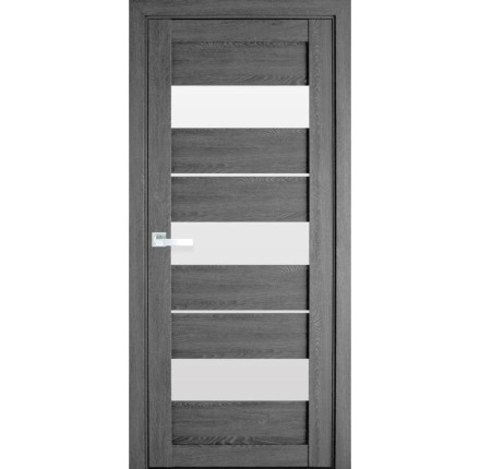 Двері Лілу дуб сірий 60 + скло сатин