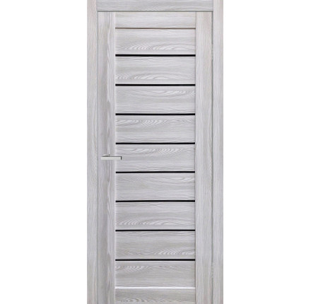 Міжкімнатні двері DOORS C 018 ясен сизий + чорне скло