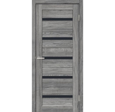 Міжкімнатні двері DOORS C 026  дуб сієрра + скло чорне
