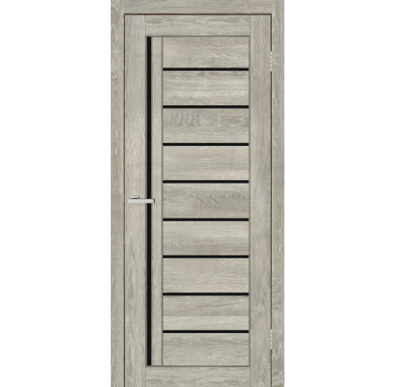 Міжкімнатні двері DOORS C 067 G дуб димчатий + чорне скло