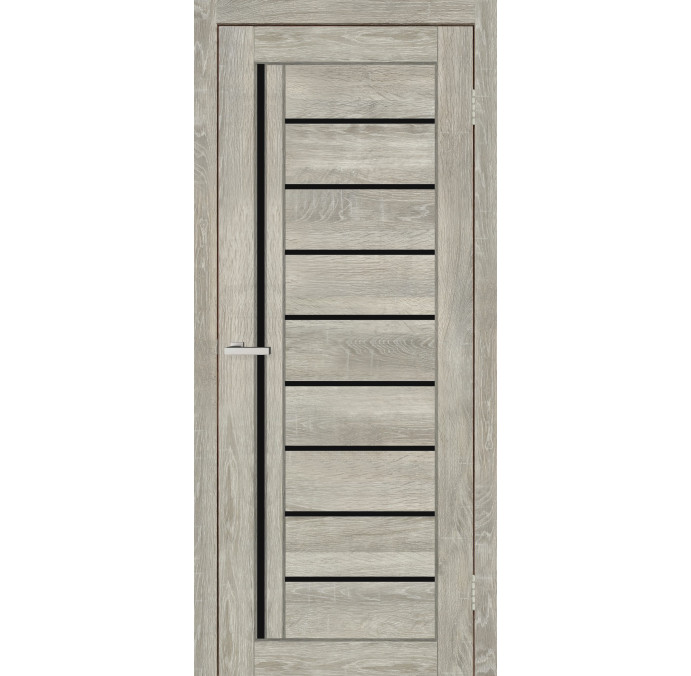 Міжкімнатні двері DOORS C 067 G дуб димчатий + чорне скло